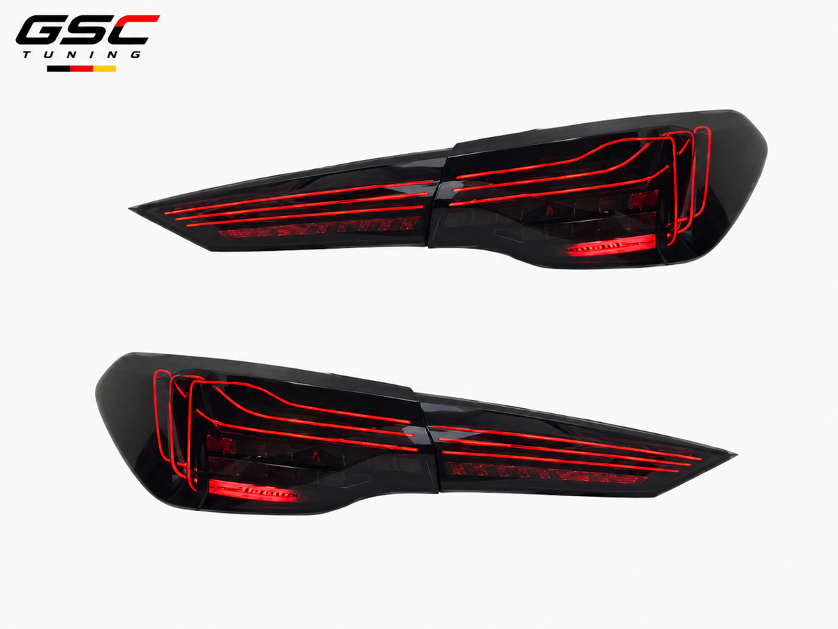 GSC CSL Style LED Taillight Assembly Set for BMW 4 Series G22 / M4 G82 2020-2023 (Red / Smoked)