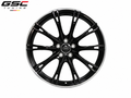 GSC Audi Forged Aluminum Wheel – Gloss Black & Machined Silver Performance Multi-Spoke Design