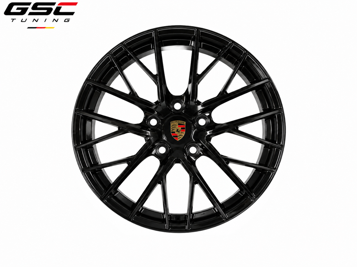 GSC Porsche Forged Aluminum Wheel – Gloss Black Multi-Spoke Performance Design