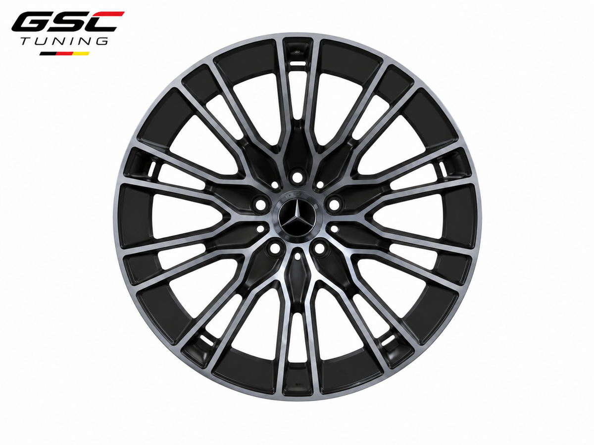 GSC Mercedes-Benz Forged Aluminum Performance Wheels | Gloss Black Monoblock Multi-Spoke Design