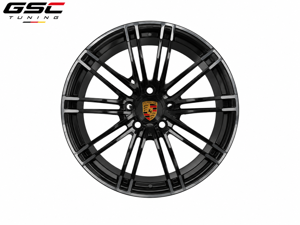 GSC Porsche Forged Aluminum Wheel – Gloss Black Lightweight Multi-Spoke Performance Design