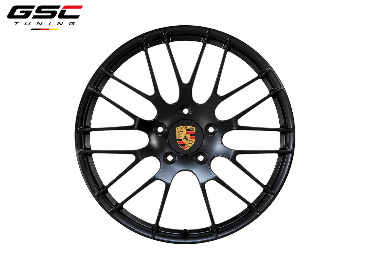 GSC Porsche Forged Aluminum Wheel – Gloss Black Lightweight Multi-Spoke Performance Design