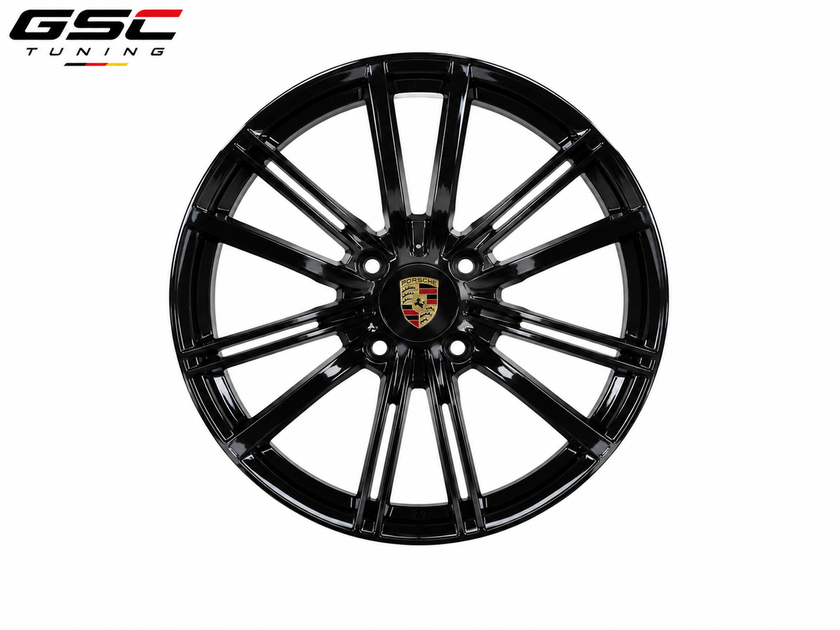 GSC Porsche Forged Aluminum Wheel – Gloss Black Lightweight Multi-Spoke Performance Design