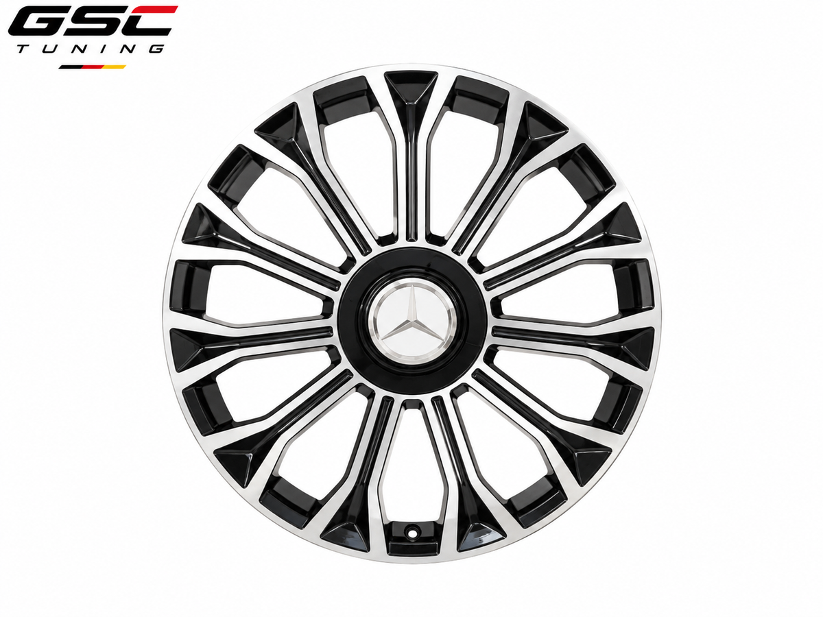 GSC Mercedes-Benz Forged Aluminum Performance Wheels | Black & Silver Multi-Spoke Luxury Design