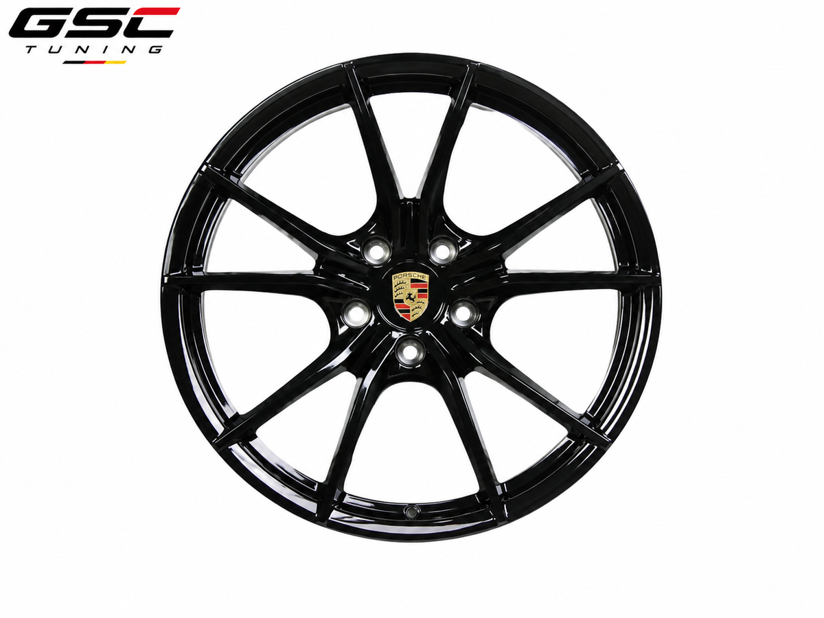 GSC Porsche Forged Aluminum Wheel – Gloss Black Lightweight Multi-Spoke Performance Design