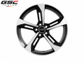 GSC Audi Forged Aluminum Wheel – Gloss Black & Machined Silver 5-Spoke Aero Performance Design