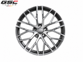 GSC Audi Forged Aluminum Wheel – Brushed Silver & Gloss Black Aero Multi-Spoke Performance Design