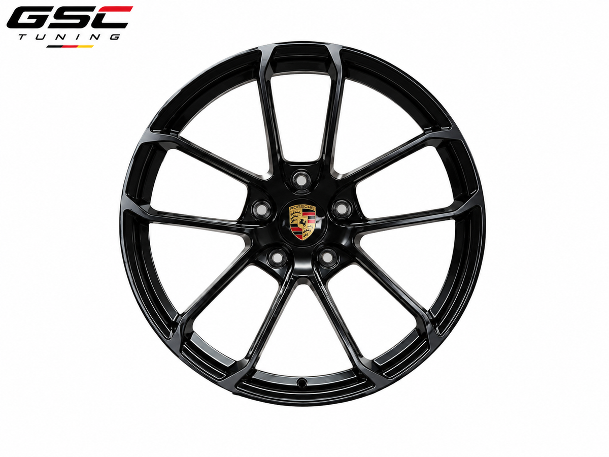 GSC Porsche Forged Aluminum Wheel – Gloss Black Lightweight Multi-Spoke Performance Design