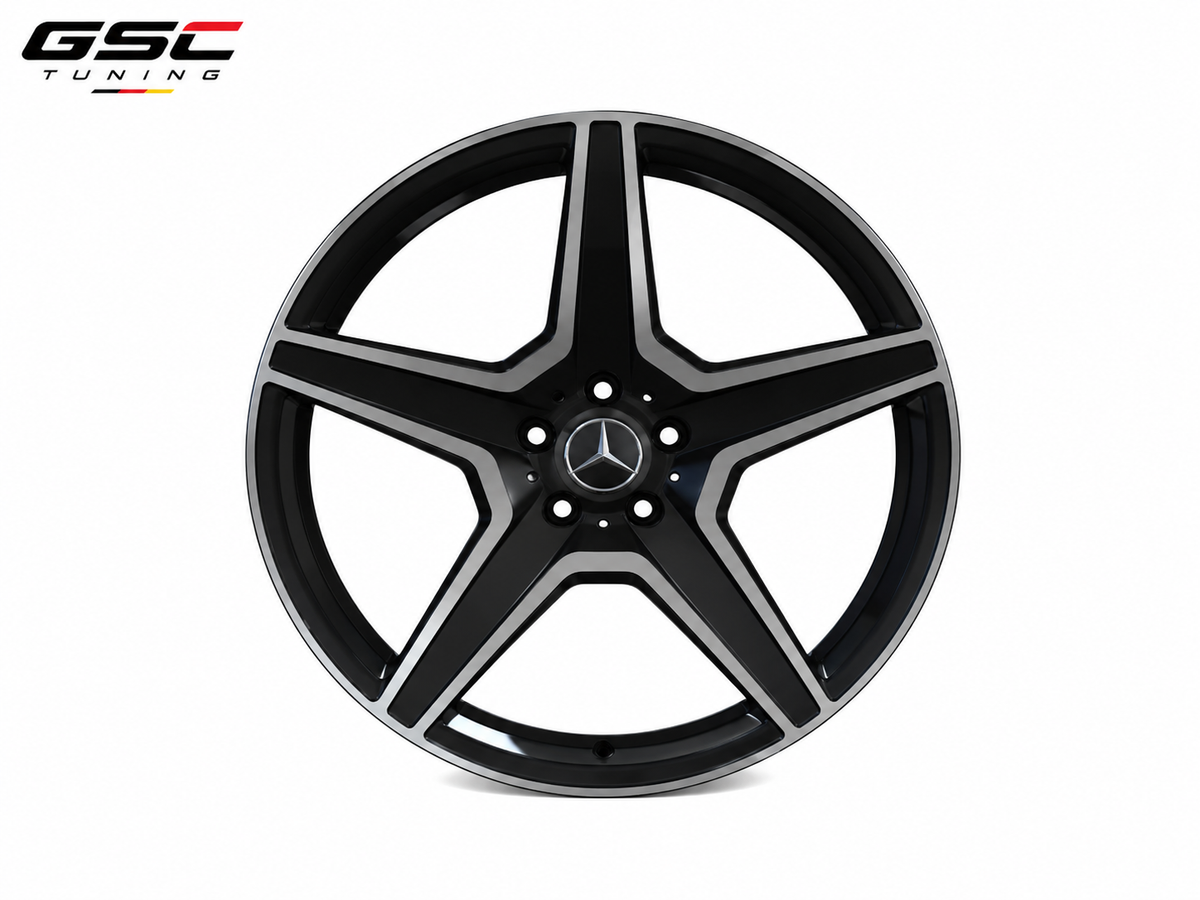 GSC Mercedes-Benz Forged Aluminum Performance Wheels | Gloss Black 5-Spoke Design