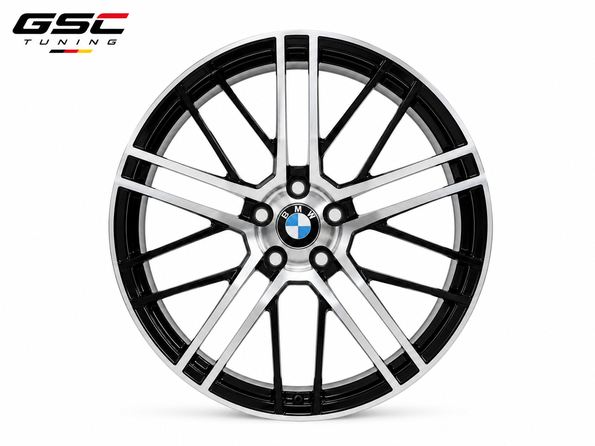GSC Tuning Lightweight Multi-Spoke Forged Wheel for BMW – Gloss Black Machined Finish