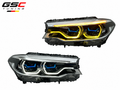 GSC Dual-Color DRL LED Headlight Assembly Set for BMW 5 Series G30 / G38 2018-2020 – Xenon & LED Versions