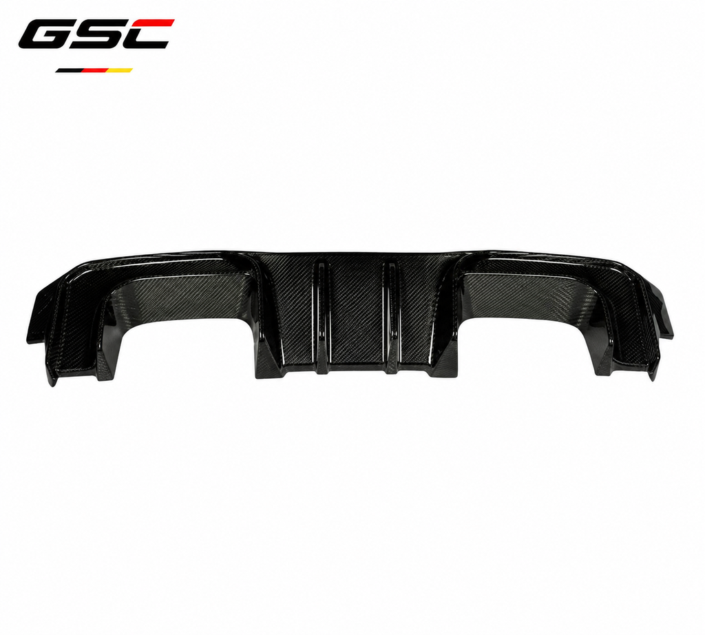GSC Carbon Fiber BMW M3 G80 Style A Rear Diffuser with Rear Bumper Corner Extensions