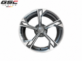 GSC Audi Forged Aluminum Wheel – Machined Silver & Gloss Black 5-Spoke Design