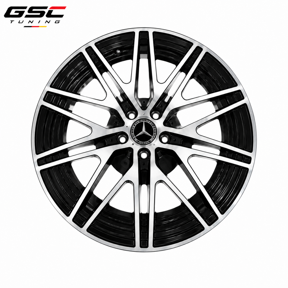 GSC Mercedes-Benz Forged Aluminum Performance Wheels | Gloss Black Split-Spoke Design