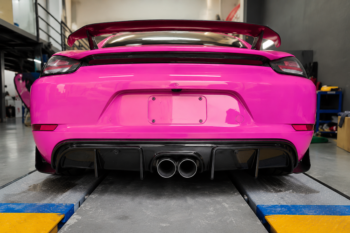GSC Carbon Fiber Rear Diffuser B Style For Porsche 718 Cayman / Boxster 982 2016-2023