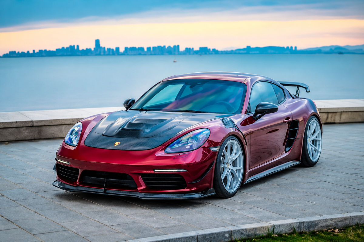 GSC Carbon Fiber Hood Bonnet For Porsche 718 Cayman / Boxster 982 2016-2023