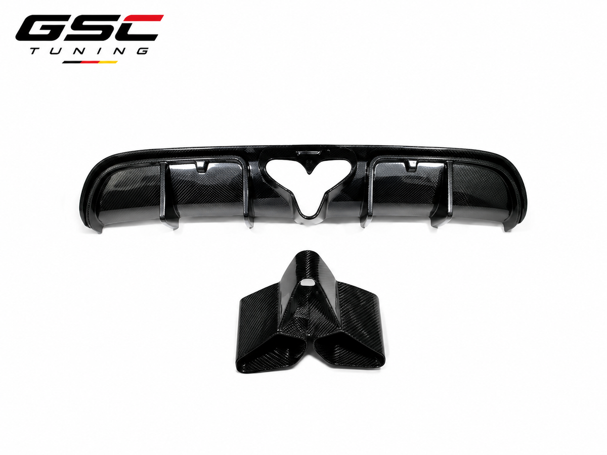 GSC Carbon Fiber Rear Diffuser A Style For Porsche 718 Cayman / Boxster 982 2016-202