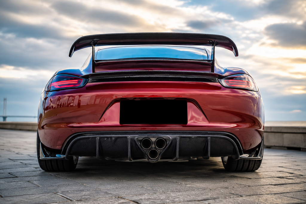 GSC Carbon Fiber Rear Wing Spoiler For Porsche 718 Cayman / Boxster 982 2016-2023