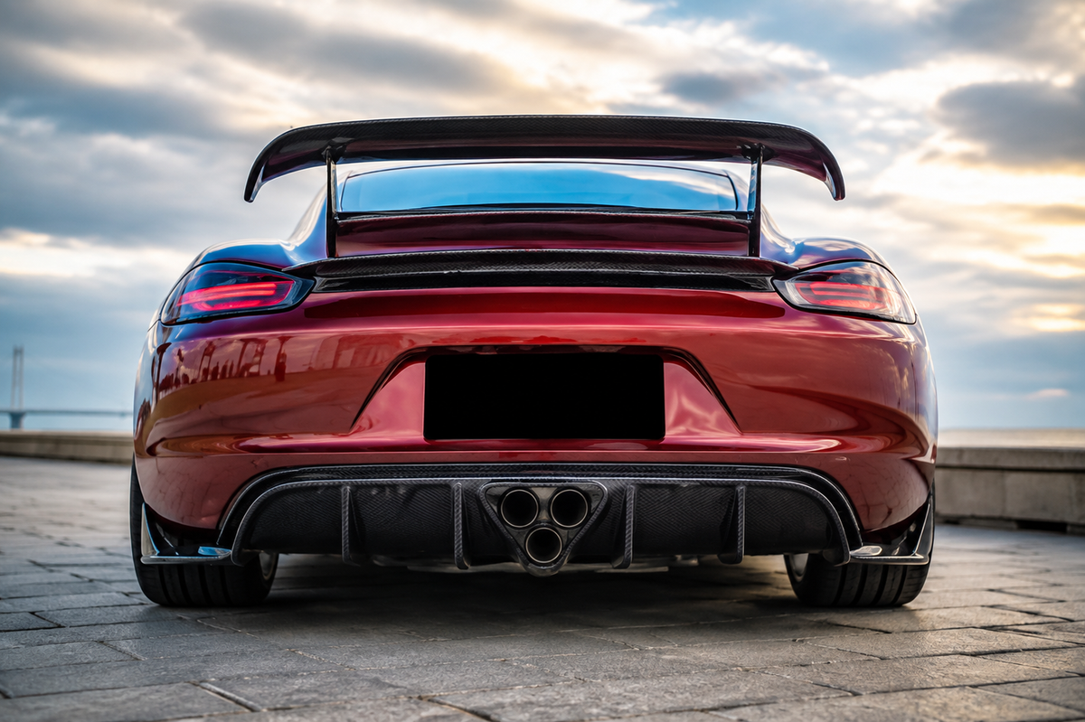 GSC Carbon Fiber Rear Wing Spoiler For Porsche 718 Cayman / Boxster 982 2016-2023