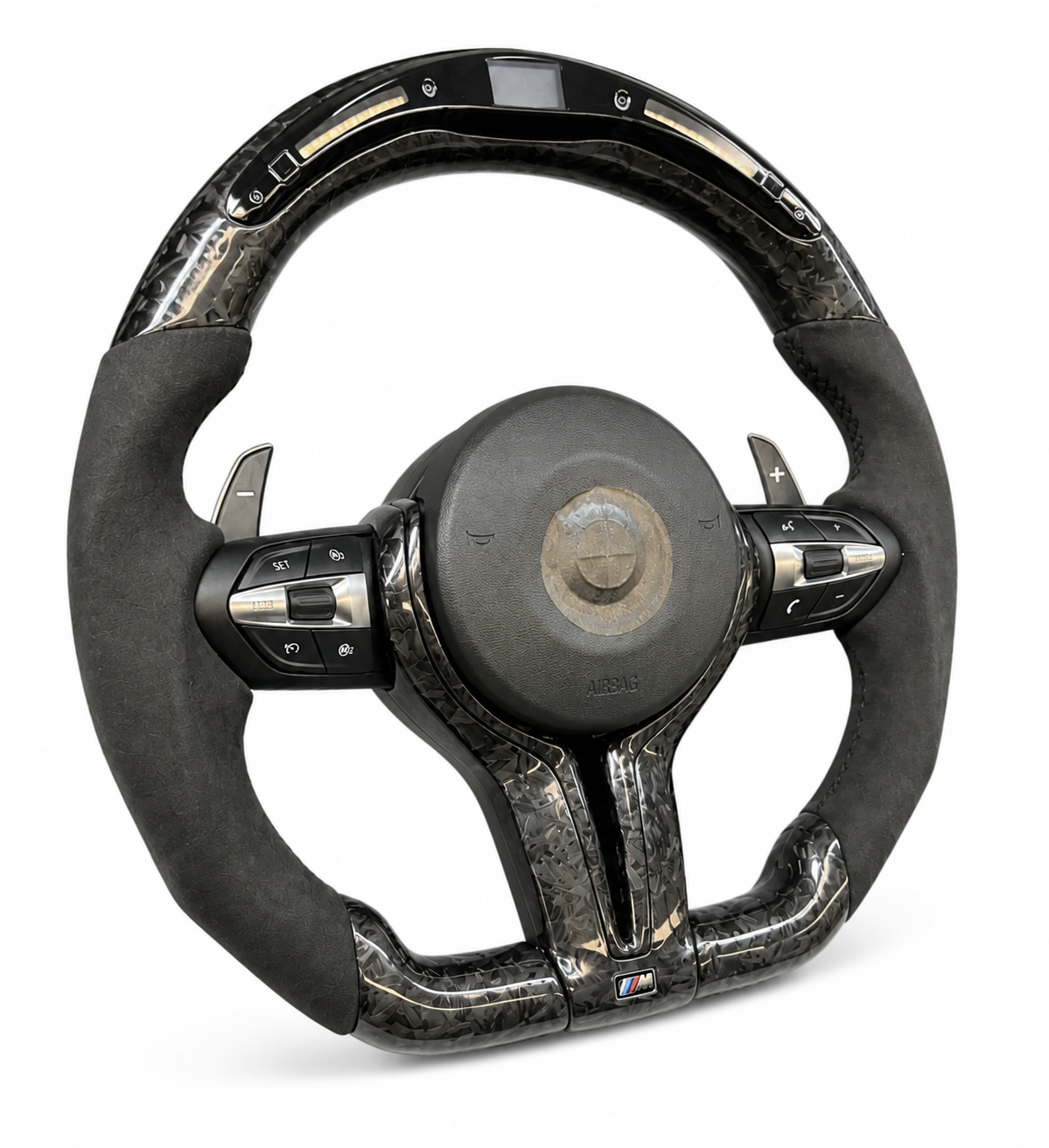 BMW M5 M6 F10 F15 F30 Forged Carbon Fiber LED Steering Wheel Upgrade | M Performance Style