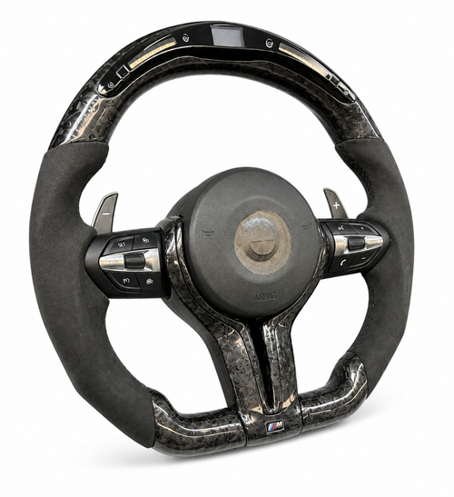 BMW M5 M6 F10 F15 F30 Forged Carbon Fiber LED Steering Wheel Upgrade | M Performance Style