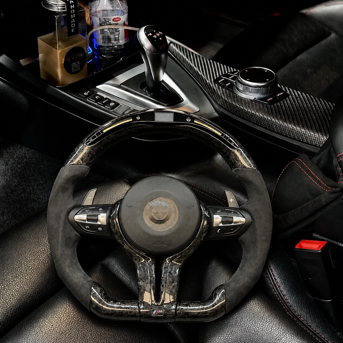 BMW M5 M6 F10 F15 F30 Forged Carbon Fiber LED Steering Wheel Upgrade | M Performance Style