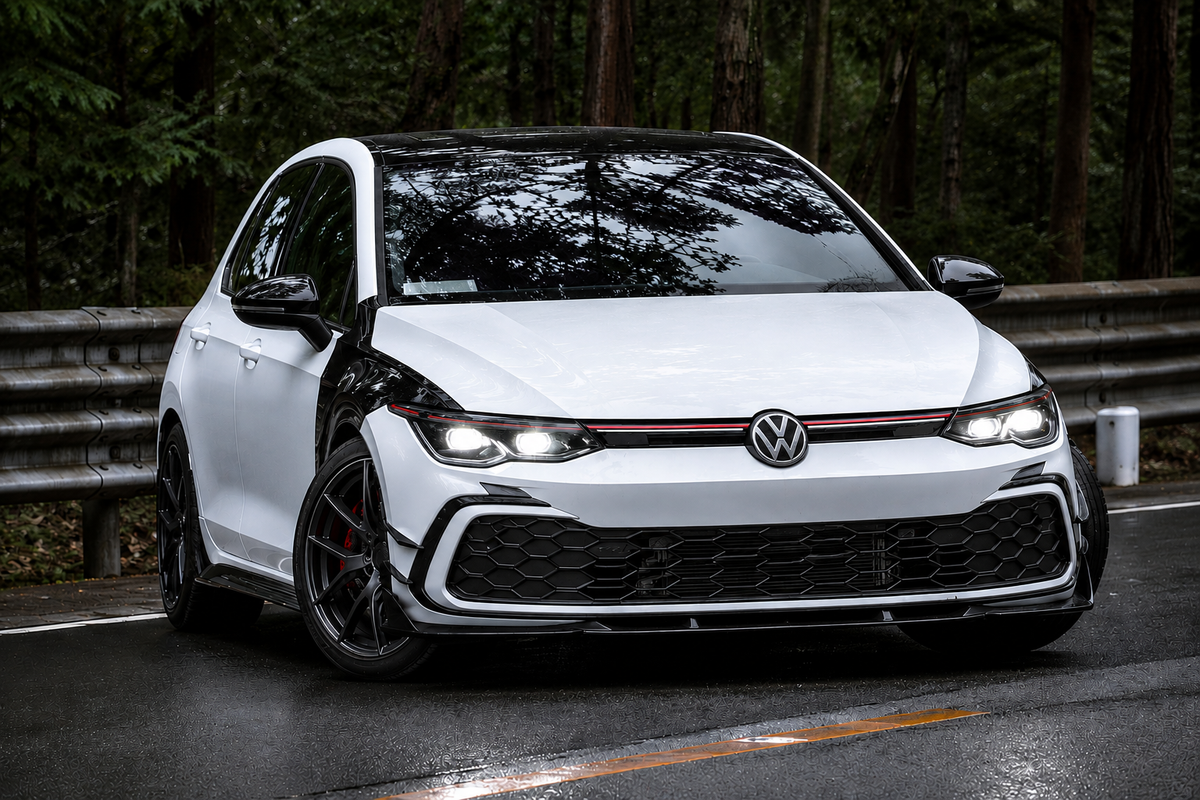 GSC Carbon Fiber Front Lip Splitter for Volkswagen Golf MK8 GTI 2021-2023