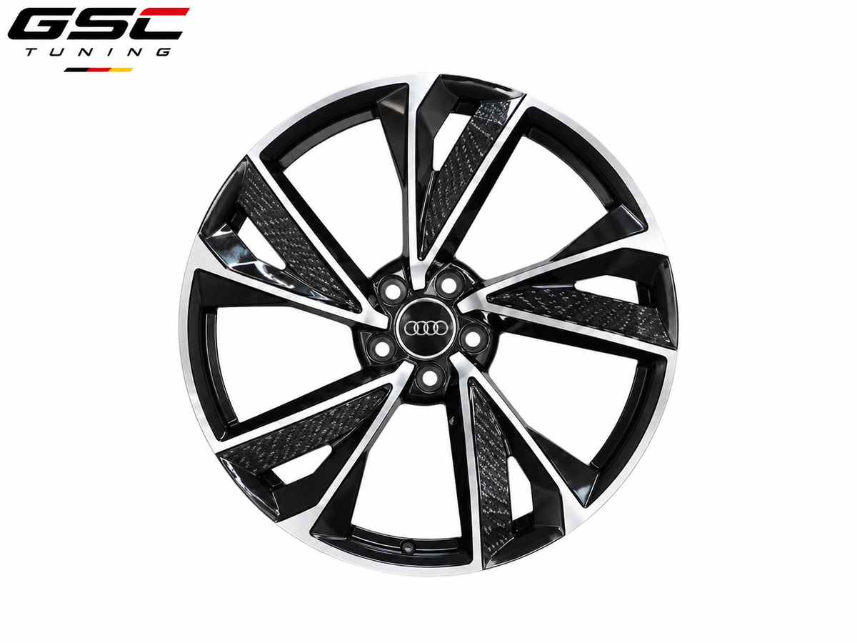 GSC Audi Forged Aluminum Wheel – Gloss Black Accent Multi-Spoke Design