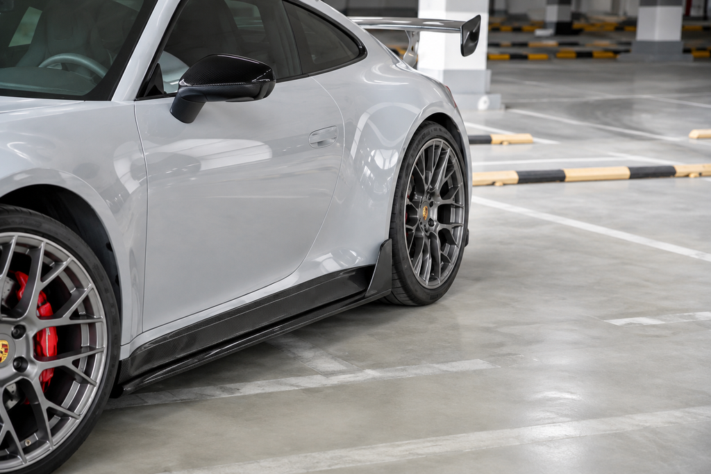 GSC Dry Carbon Fiber Side Skirt Extension Set for Porsche 992 Carrera