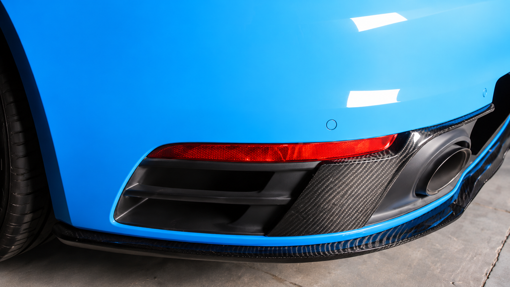 GSC Dry Carbon Fiber Rear Air Splitter / Rear Canard Set for Porsche 992 Carrera