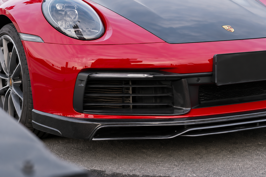GSC Dry Carbon Fiber Front Canard / Air Splitter Set for Porsche 992 Carrera