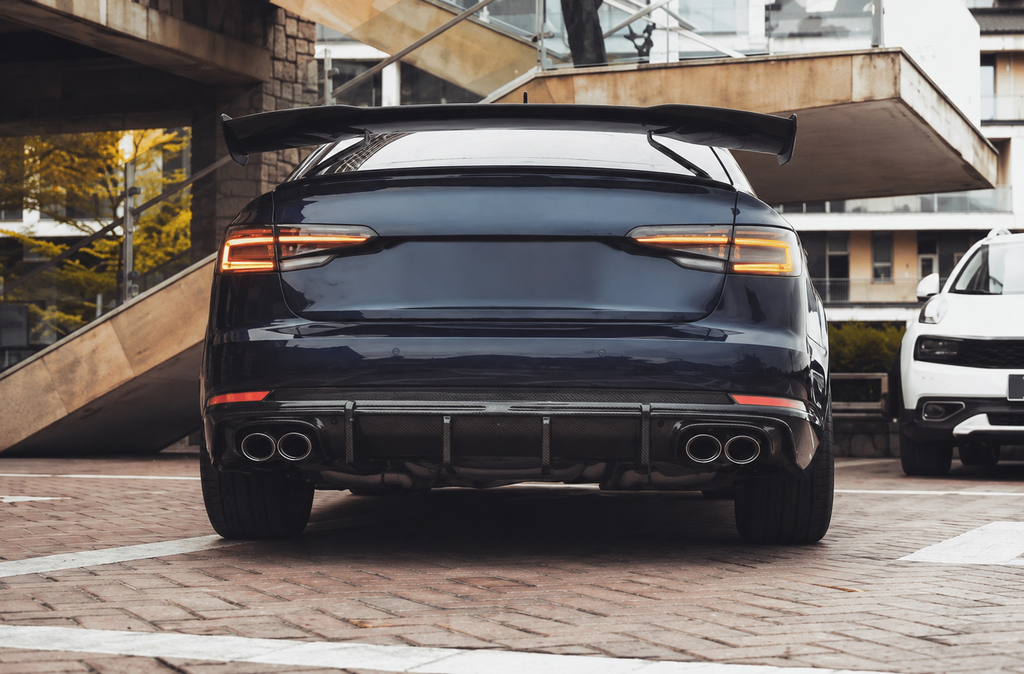 GSC Dry Carbon Fiber Rear Diffuser Without Light For Audi A4/S4 B9