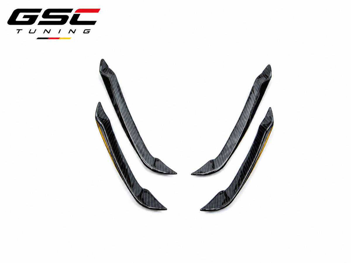 GSC Carbon Fiber Rear Bumper Canards For Audi A6 S6 C8 2019-2023