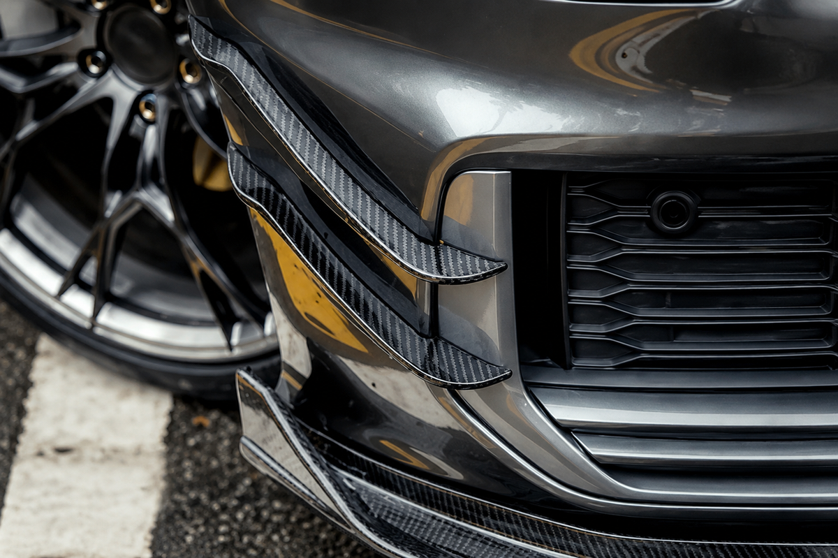 GSC Carbon Fiber Rear Bumper Canards For Audi A6 S6 C8 2019-2023