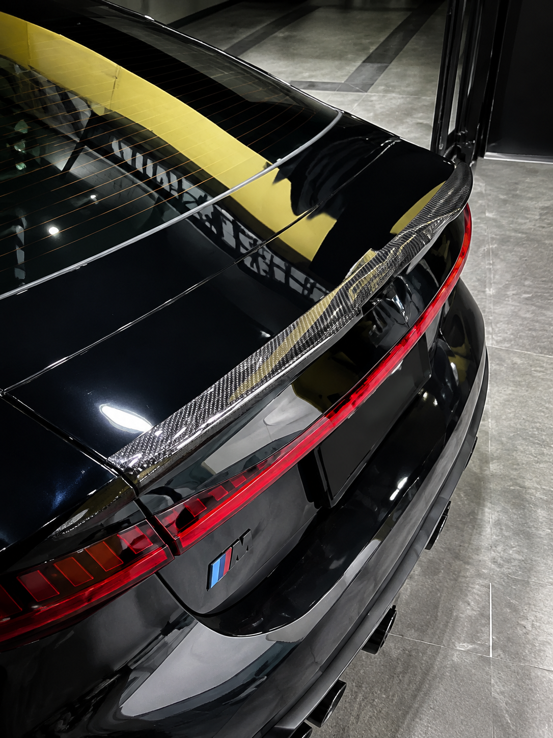 GSC Carbon Fiber Rear Roof Spoiler Lip For Audi A7 S7 C8 2018-2023