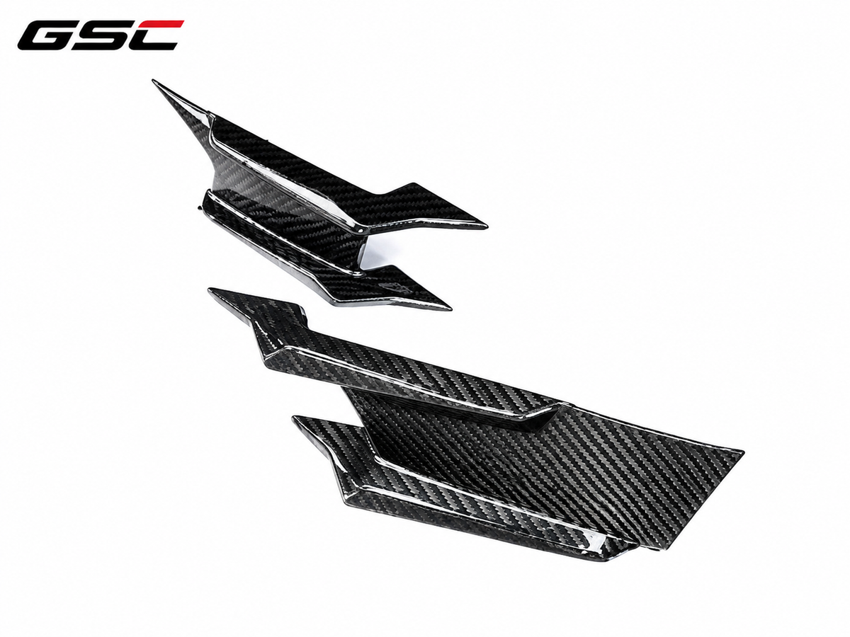 GSC Carbon Fiber Front Canards / Air Fins For Mercedes-AMG A35L Sedan