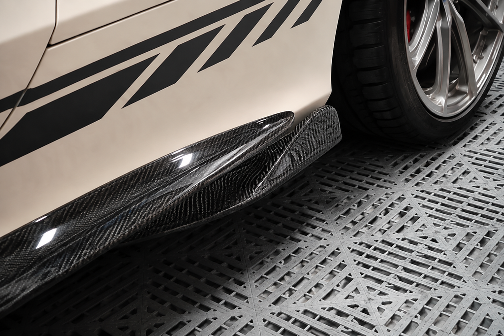 GSC Carbon Fiber Side Skirts Extensions For Mercedes-AMG C43 Coupe W205