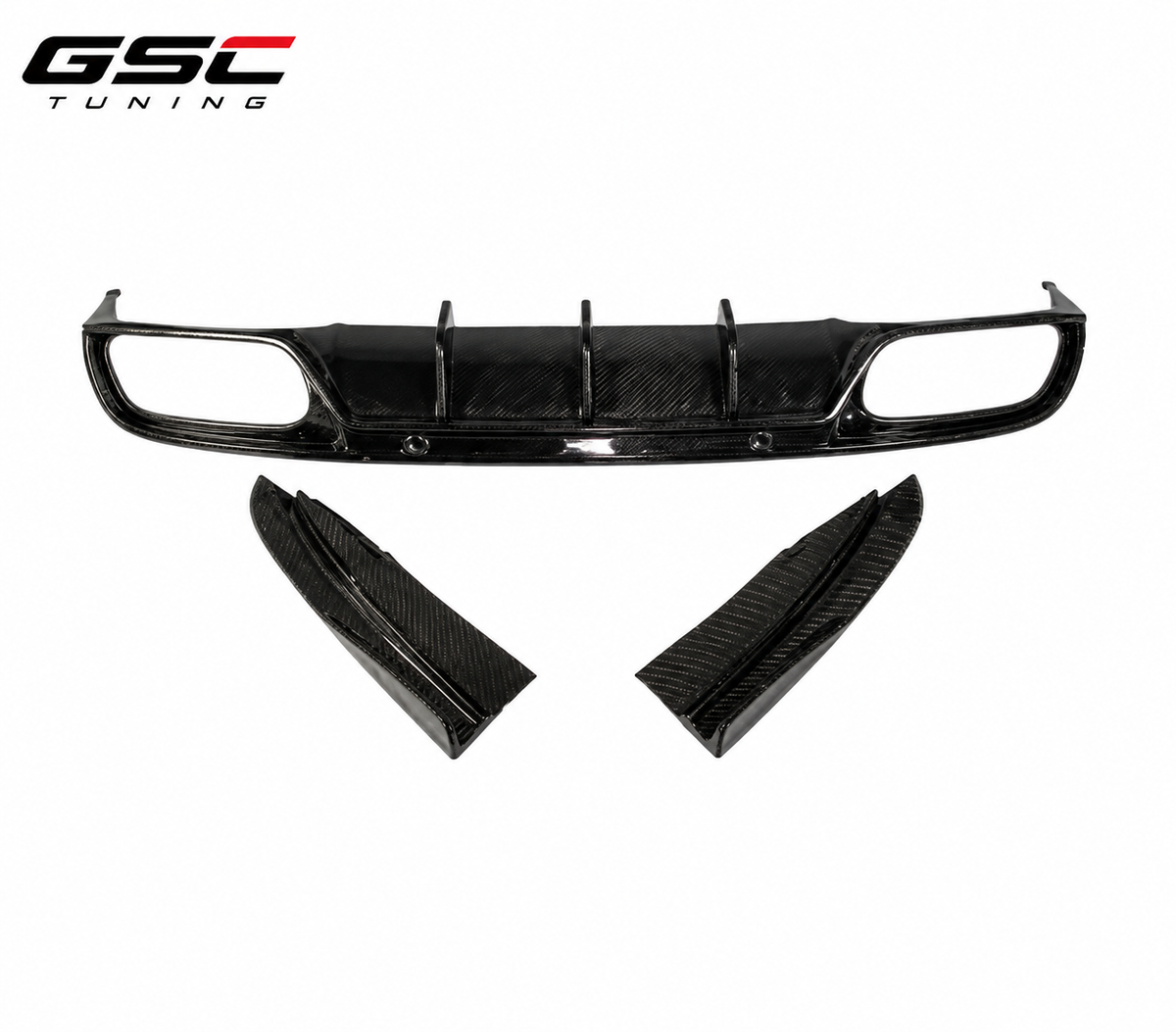 GSC Carbon Fiber Rear Diffuser Lip For Mercedes-AMG C43 Coupe W205