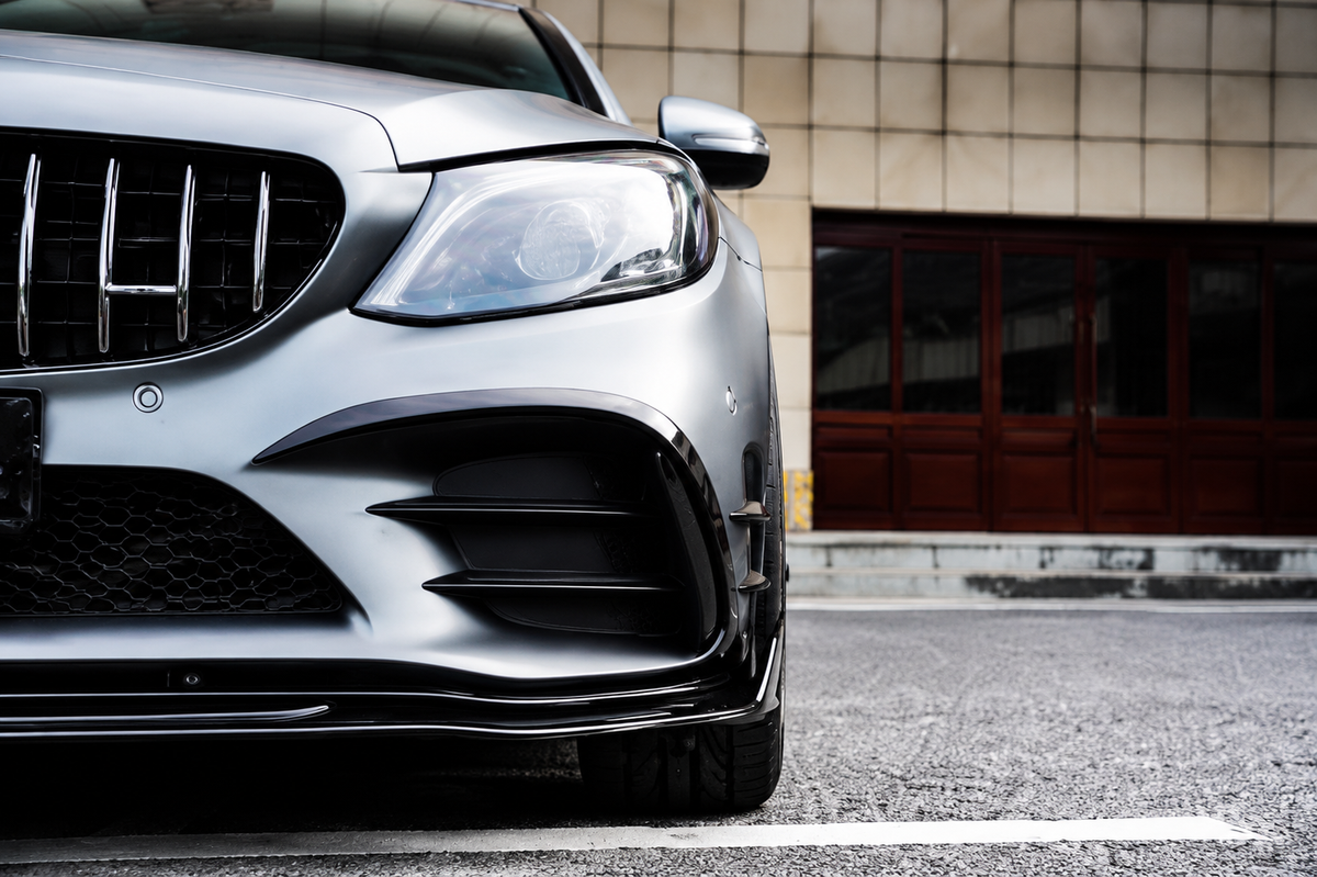 GSC Carbon Fiber Front Fog Light Cover Trim For Mercedes-AMG C43 Sedan W205