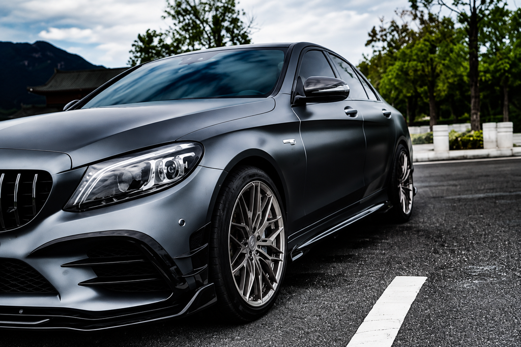 GSC Carbon Fiber Side Skirt Extensions For Mercedes-AMG C43 Sedan W205