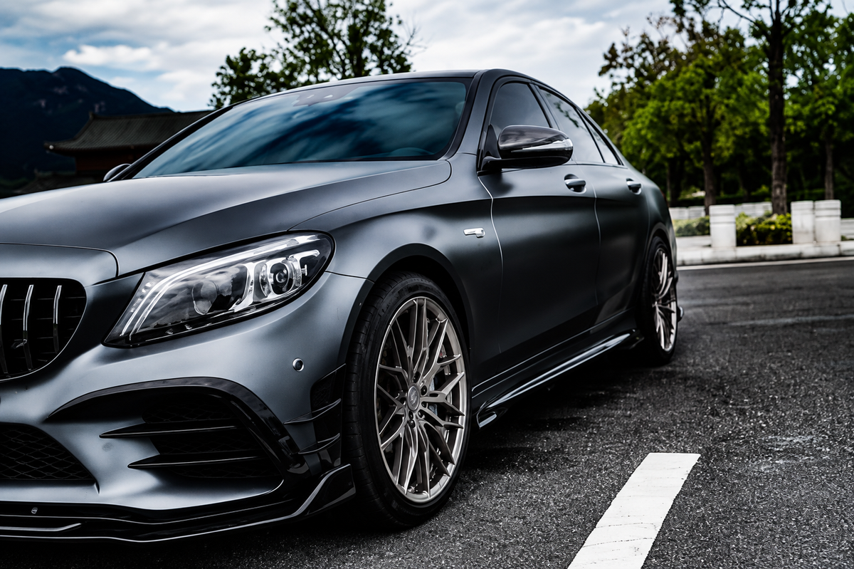 GSC Carbon Fiber Side Skirt Extensions For Mercedes-AMG C43 Sedan W205