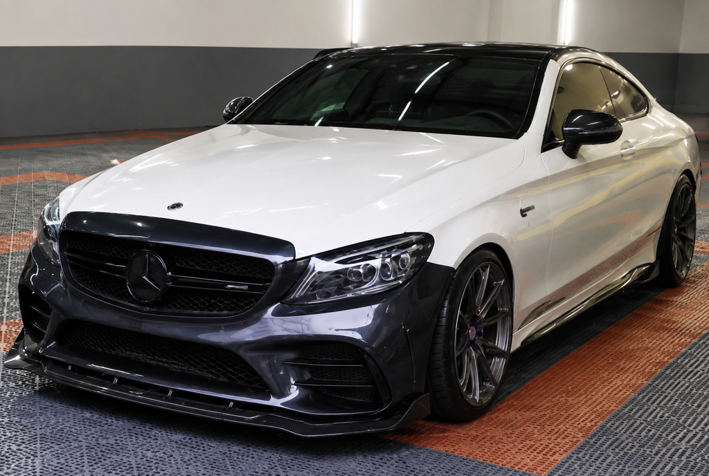 GSC Carbon Fiber Front Lip Splitter For Mercedes-AMG C43 Coupe W205