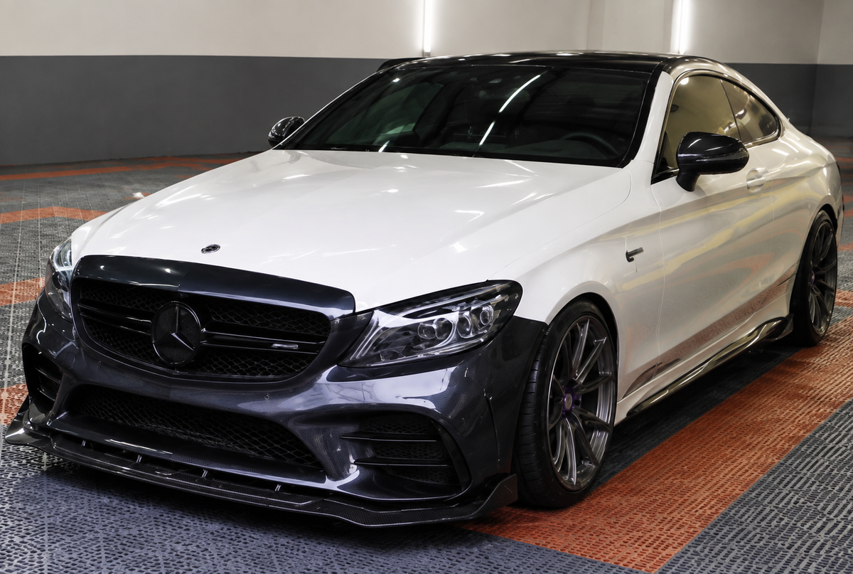 GSC Carbon Fiber Front Lip Splitter For Mercedes-AMG C43 Coupe W205