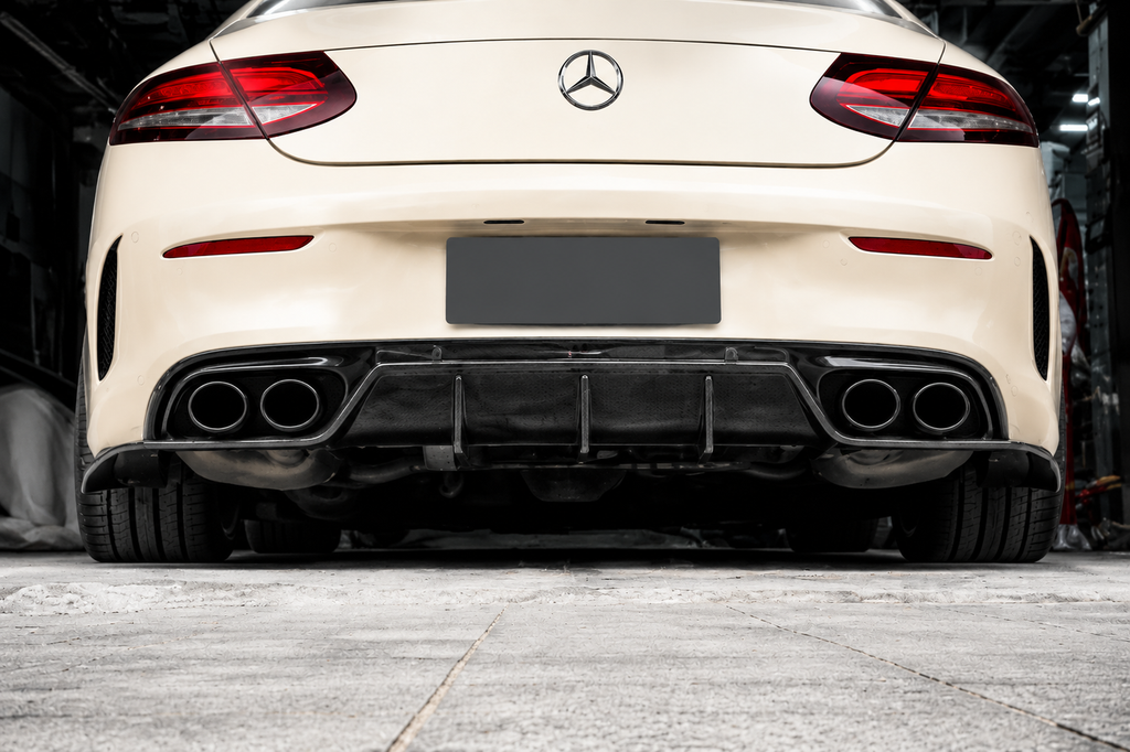 GSC Carbon Fiber Rear Diffuser Lip For Mercedes-AMG C43 Coupe W205
