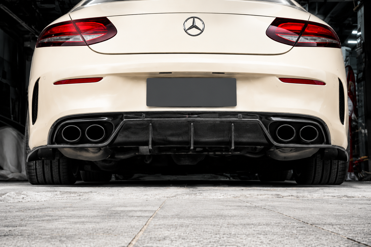 GSC Carbon Fiber Rear Diffuser Lip For Mercedes-AMG C43 Coupe W205