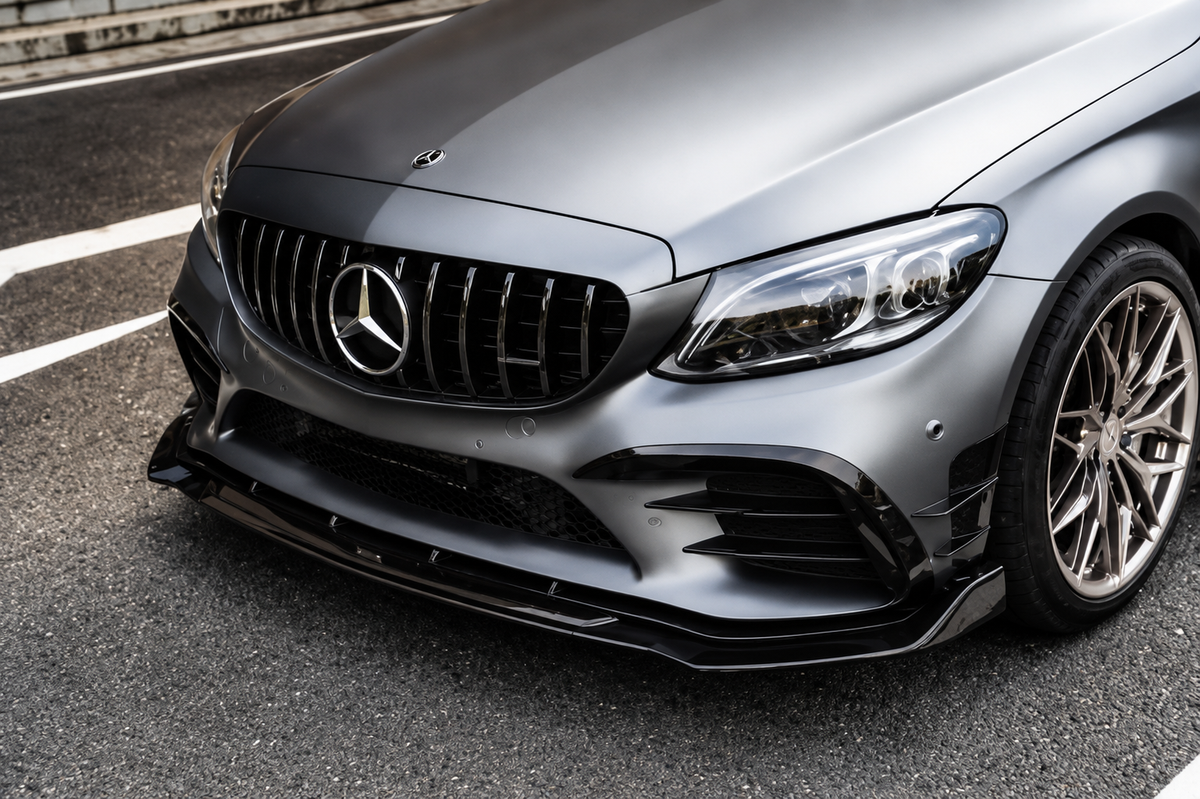 GSC Carbon Fiber Front Lip Splitter For Mercedes-AMG C43 Sedan W205