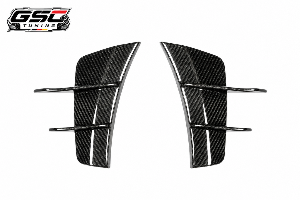 GSC Carbon Fiber Front Canard Air Vent Winglets For Mercedes-AMG C43 Sedan W205