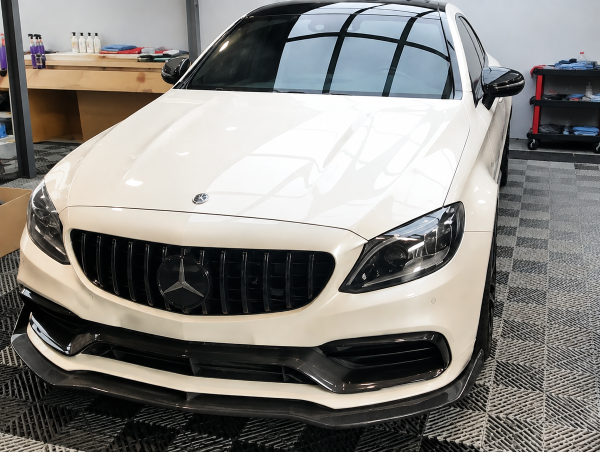 GSC Carbon Fiber Front Lip Splitter For Mercedes-AMG C63 Coupe C205