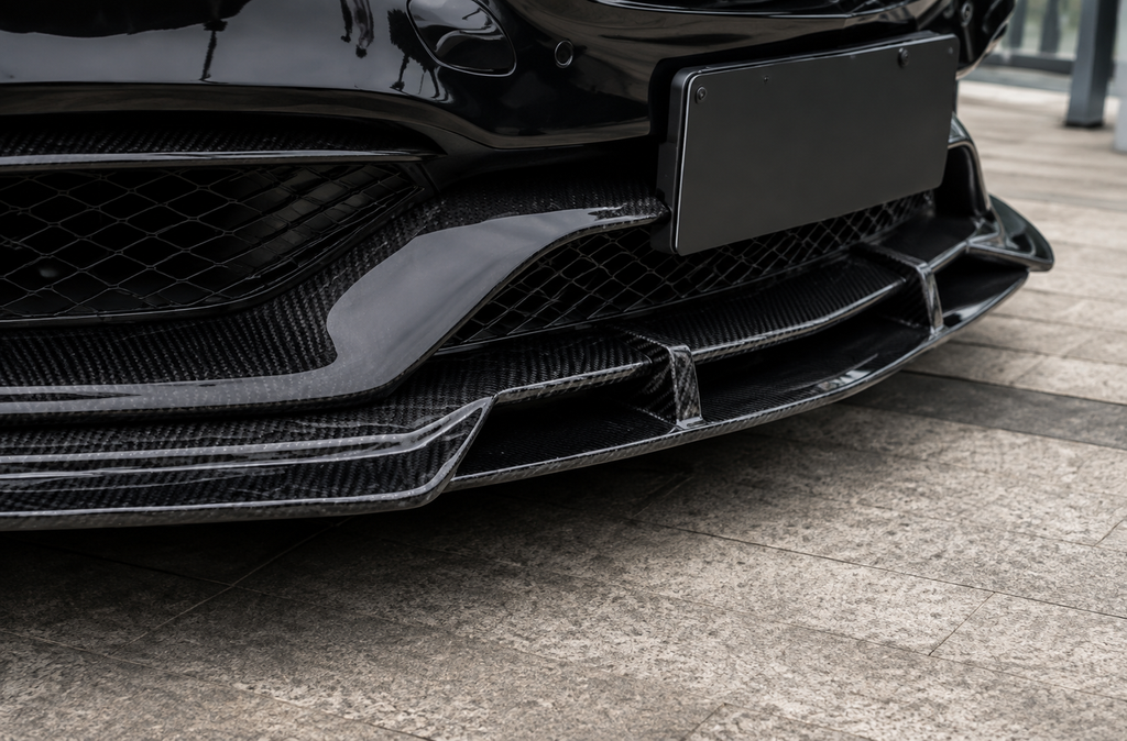 GSC Carbon Fiber Front Center Lip Splitter For Mercedes-AMG C63 Coupe C205