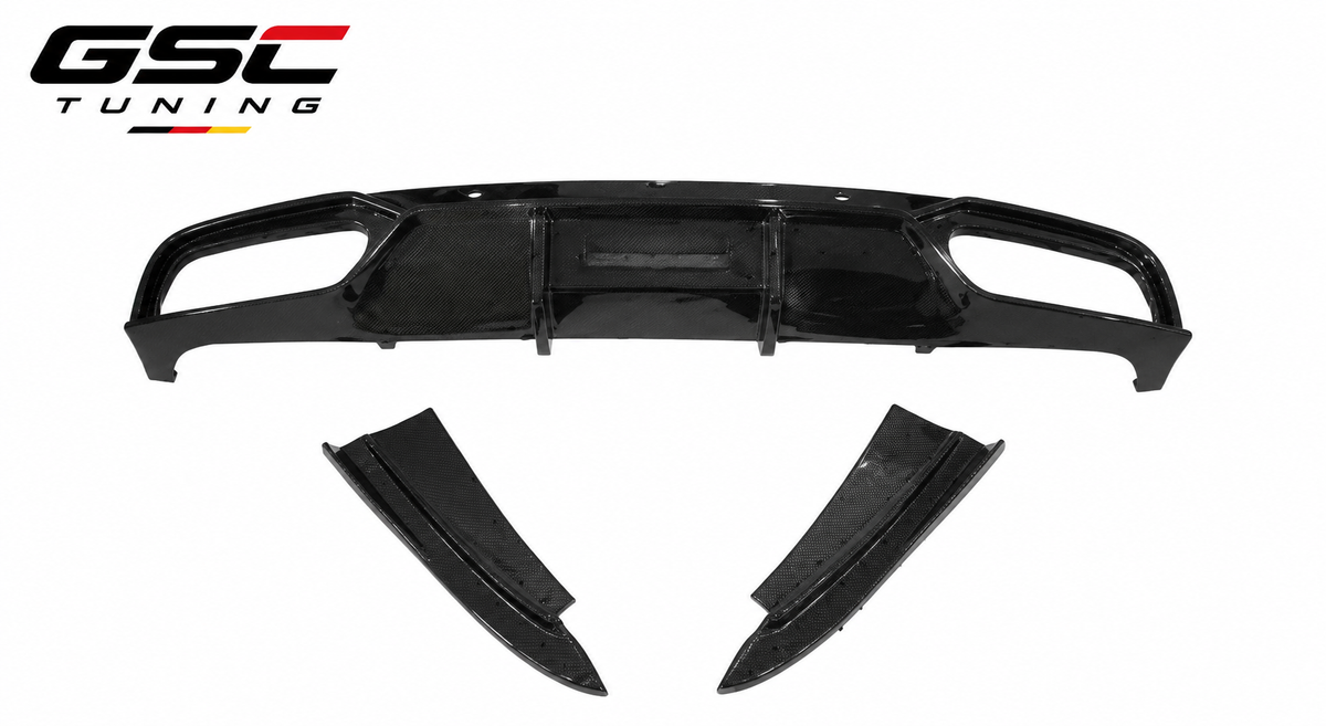 GSC Carbon Fiber Rear Diffuser Lip For Mercedes-AMG C63 Coupe C205